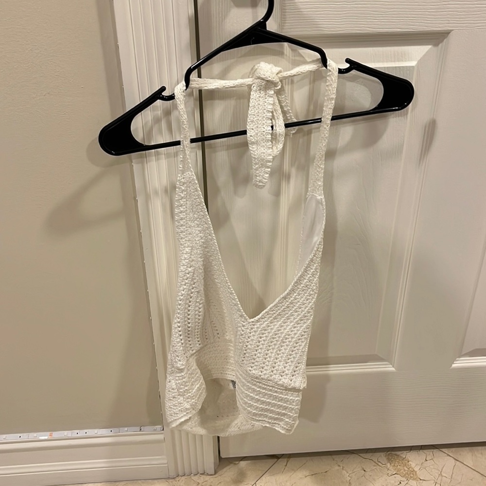 hollister swim cover up halter top